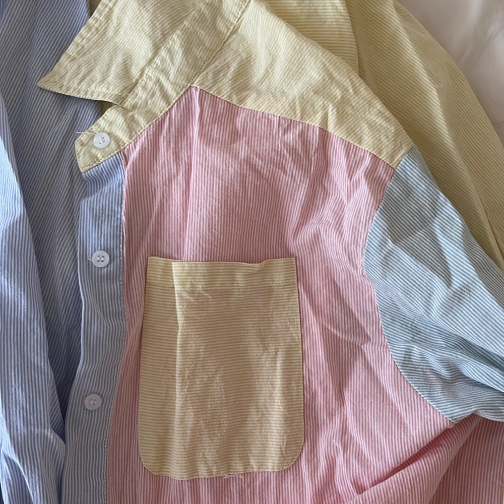 Multiple Colored Seer Sucker Button Up - image 3